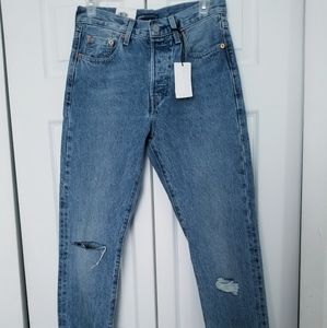 Levis Selvedge High Rise Skinny Jeans